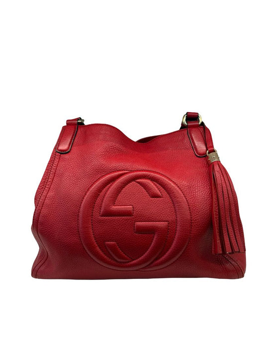 Gucci Red Soho Tassel Tote Bag.