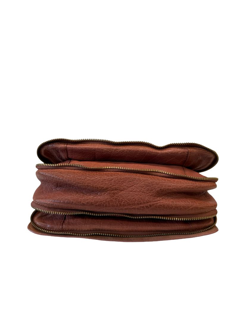 Jerome Dreyfuss Rosewood Bobi Leather Crossbody Bag.