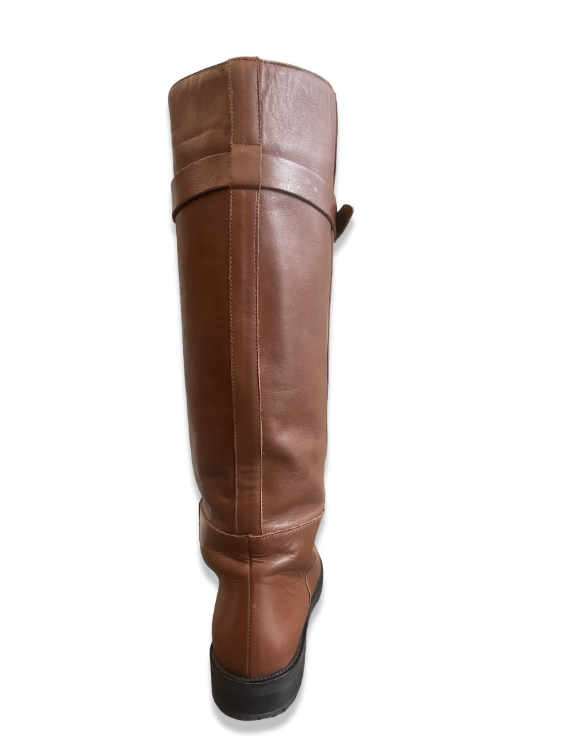 Weekend MaxMara Brown Leather Riding Boots. Size: 40