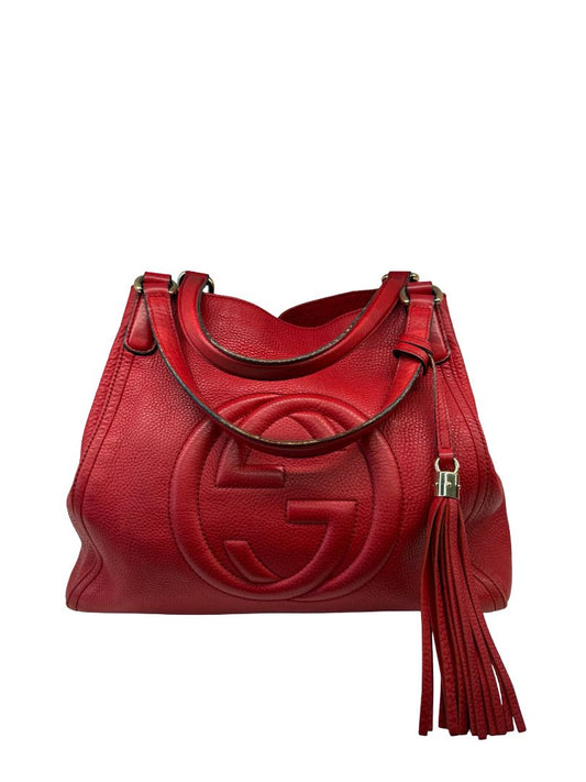 Gucci Red Soho Tassel Tote Bag.