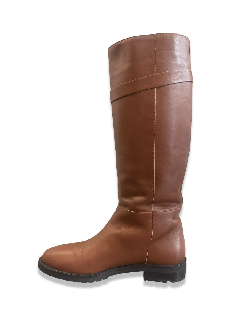 Weekend MaxMara Brown Leather Riding Boots. Size: 40