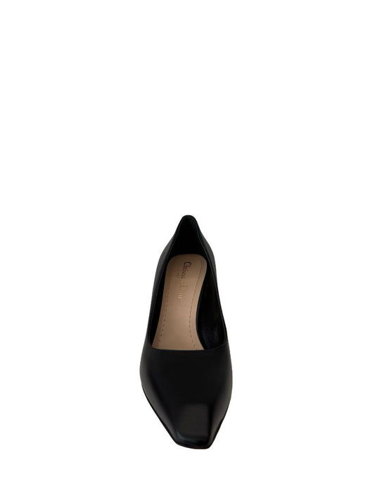 Christian Dior Black Leather 'Attract' Pumps. Size: 36.5