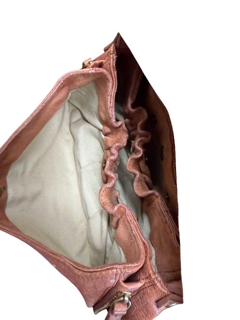 Jerome Dreyfuss Rosewood Bobi Leather Crossbody Bag.