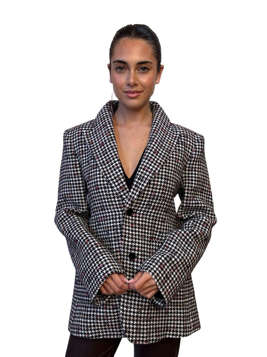 Scanlan Theodore Black / White Houndstooth Blazer. Size: 10
