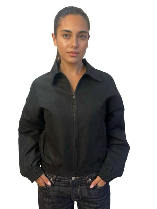 Alpha 60 Black Joplin Bomber Jacket. Size: XXS