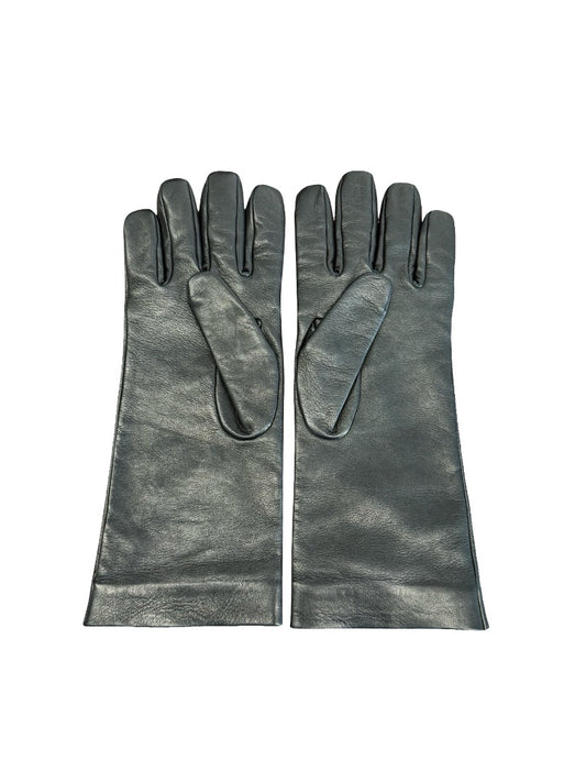 Saint Laurent Black Leather Gloves. Size: 8 1/2 - S