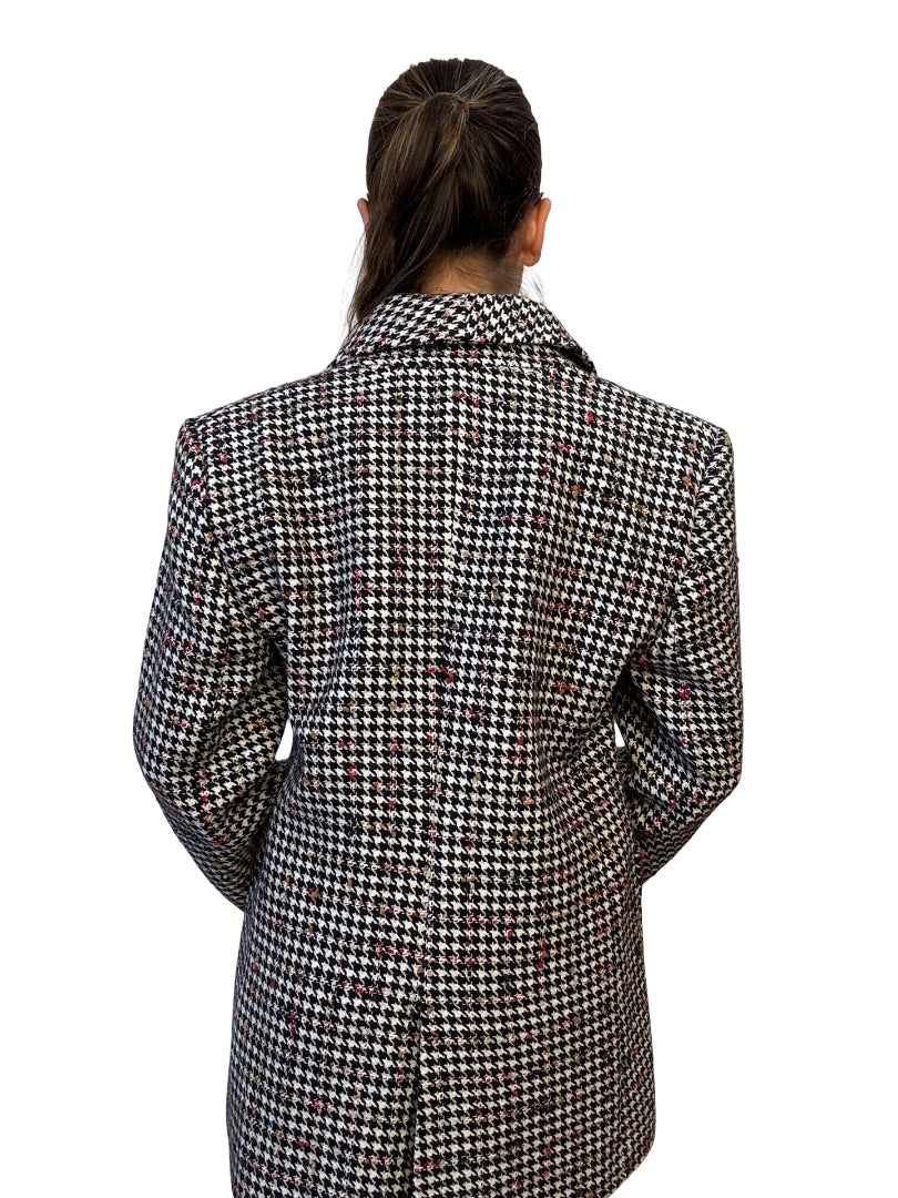 Scanlan Theodore Black / White Houndstooth Blazer. Size: 10