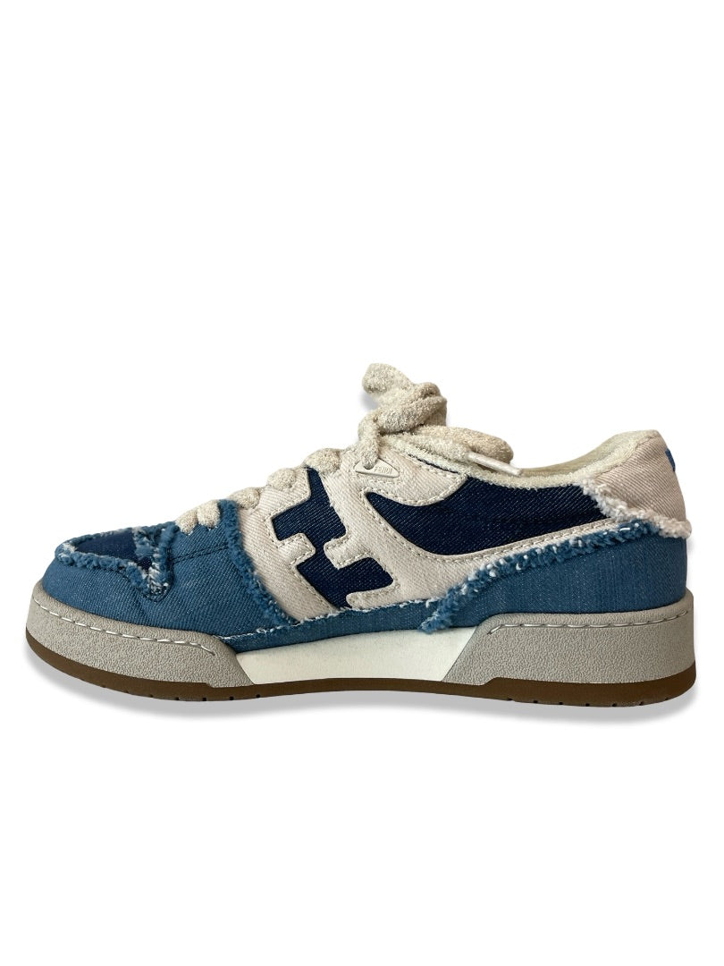 Fendi Blue Match Denim Sneakers. Size: 38
