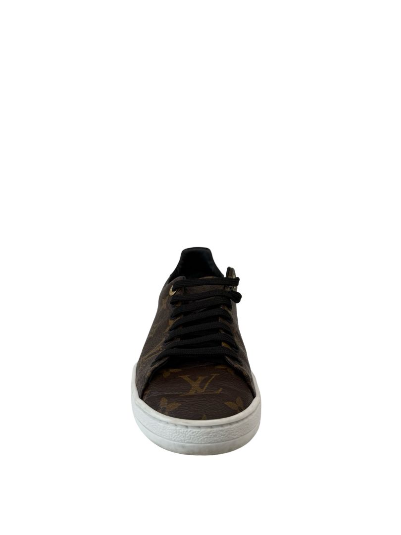 Louis Vuitton Brown Monogram Canvas/Patent Sneaker. Size: 36.5