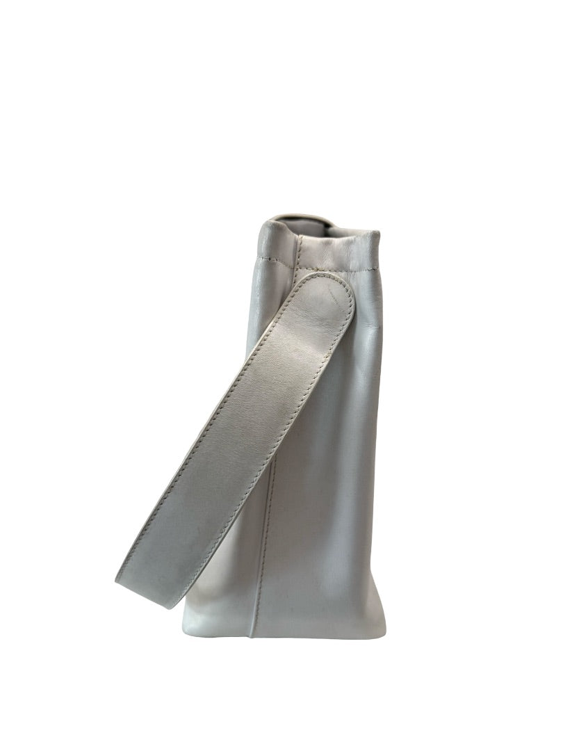 Salvatore Ferragamo White Shoulder Bag.