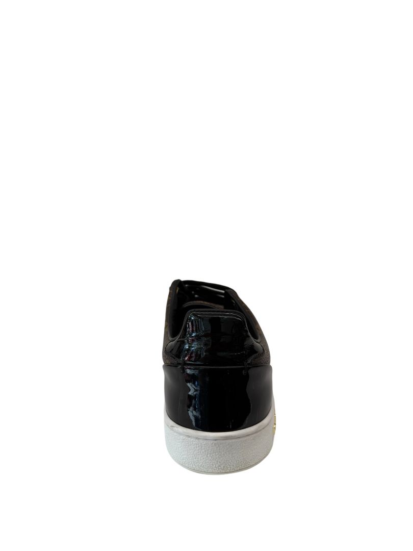 Louis Vuitton Brown Monogram Canvas/Patent Sneaker. Size: 36.5