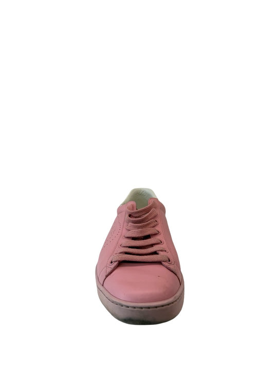 Gucci Pink Interlocking G Logo Leather Sneakers. Size: 37.5