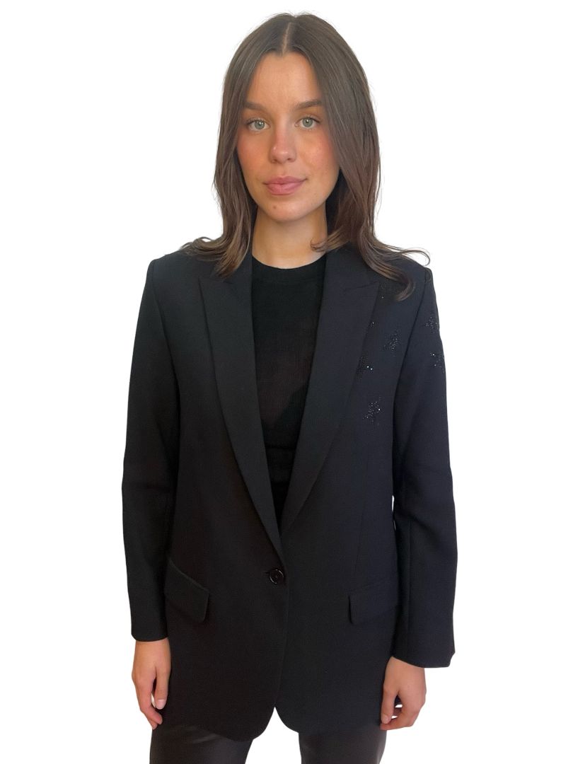 Zadig & Voltaire Black Star Blazer. Size: 40