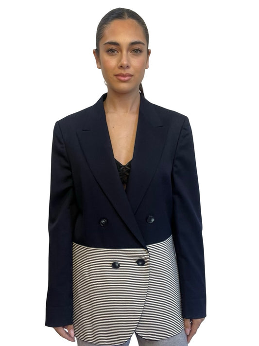 Stella McCartney Navy Two Tone Blazer. Size: 40