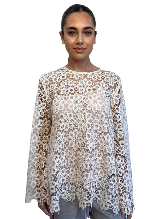 Zimmermann Cream Lace Long Sleeve. Size: 3