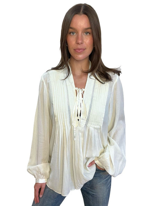Rag & Bone Off-White Loose Blouse. Size: S