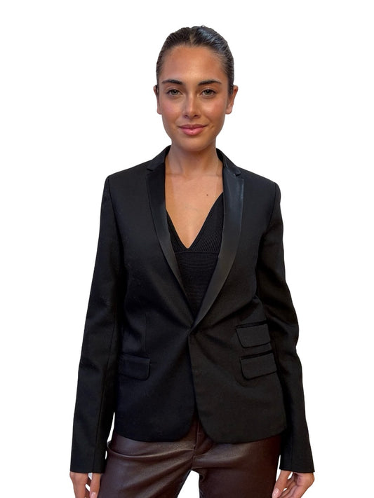 Zadig & Voltaire Black Deluxe Jacket. Size: 36