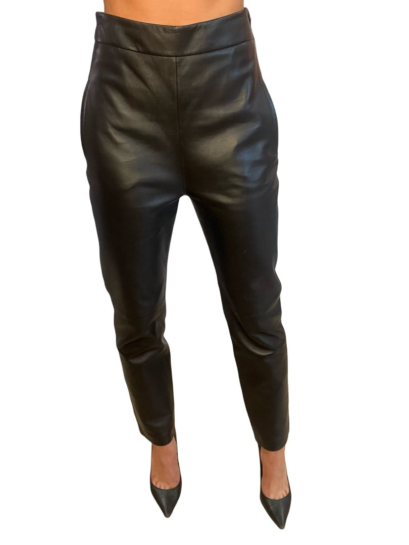 Scanlan Theodore Black Leather Pants. Size: 8