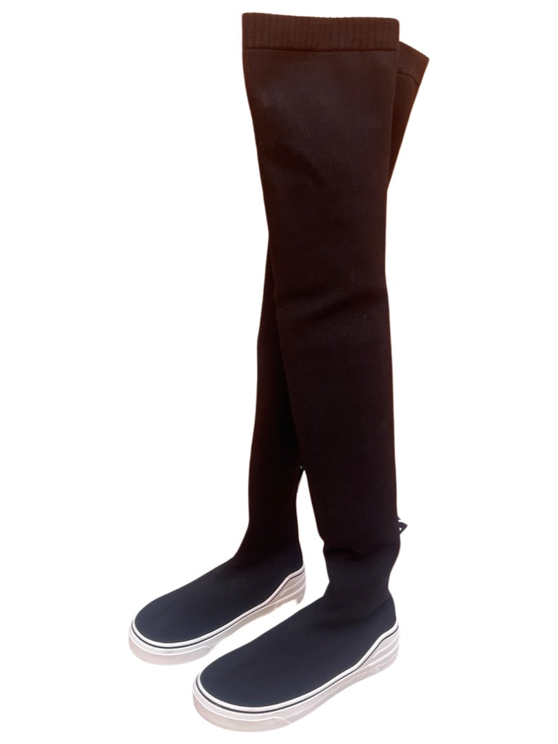 Givenchy Black & White Thigh High Sneaker Boot. Size: 36