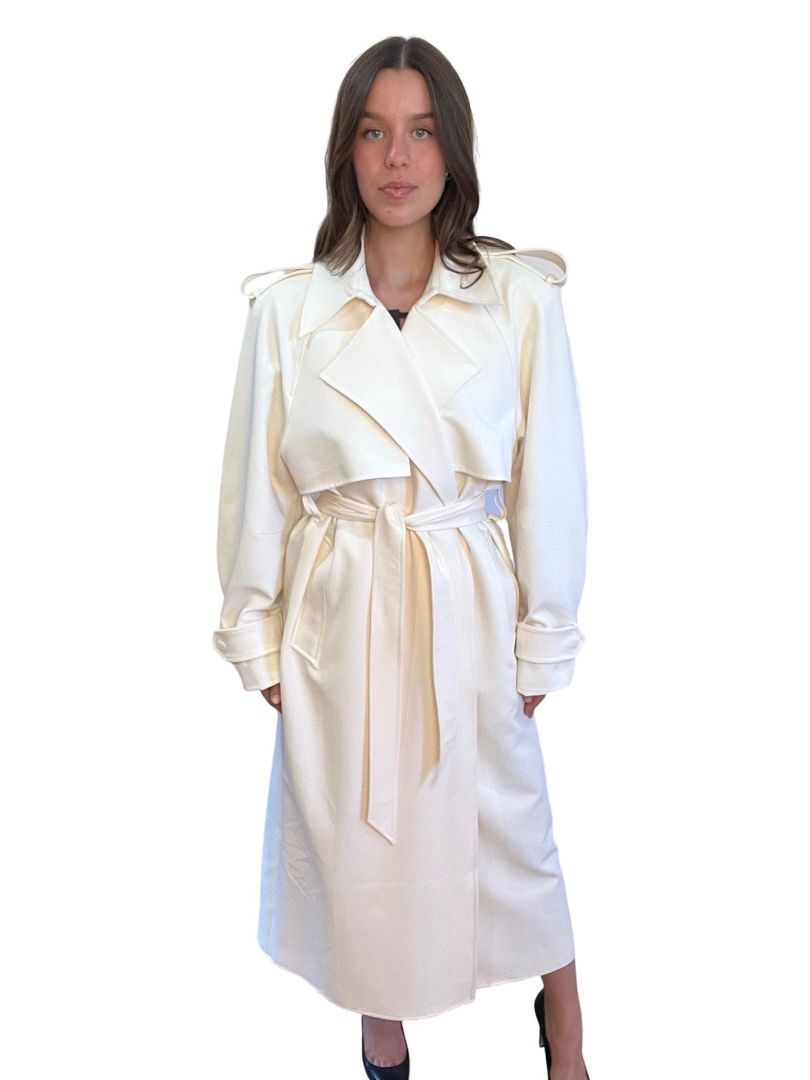 Camilla & Marc Cream Oversize Cora Trench. Size: S/M