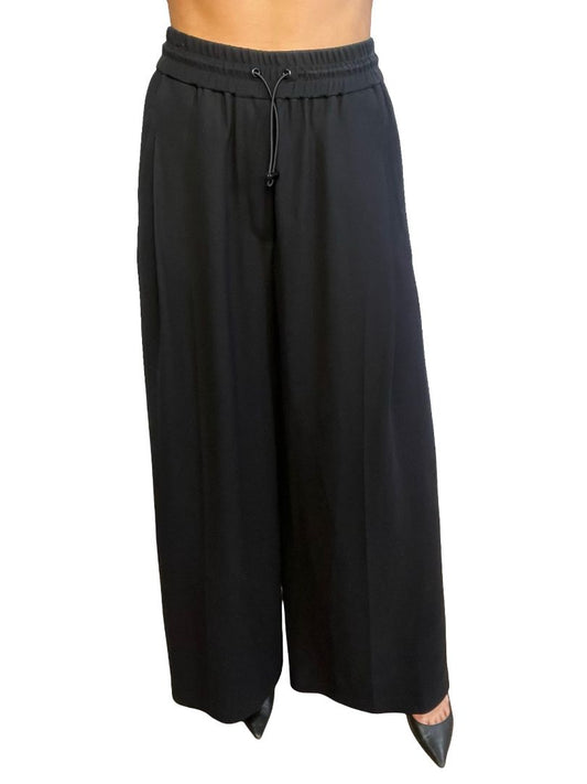 Willow Black Relaxed Wide Leg Pants W Slit. Size: 8