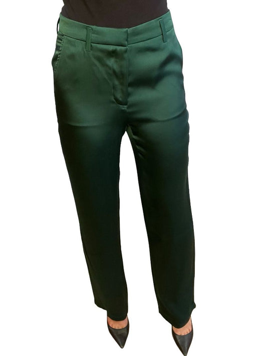 Anine Bing Green Silk Pants. Size: 36