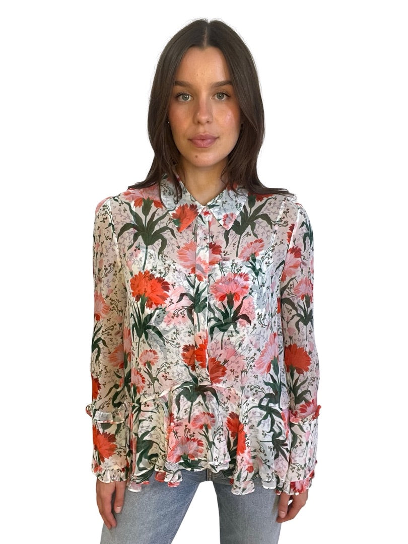 Erdem Multi-Colour Floral Blouse. Size: M
