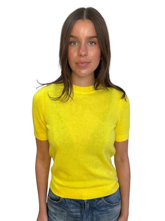 Zimmermann Yellow 100% Cashmere Tee. Size: 1