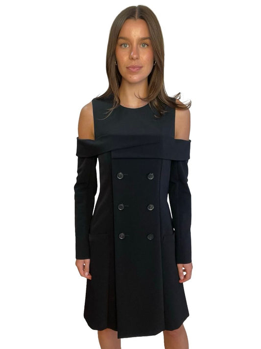 Adeam Black Off Shoulder Tank Tux Dress. Size: 2