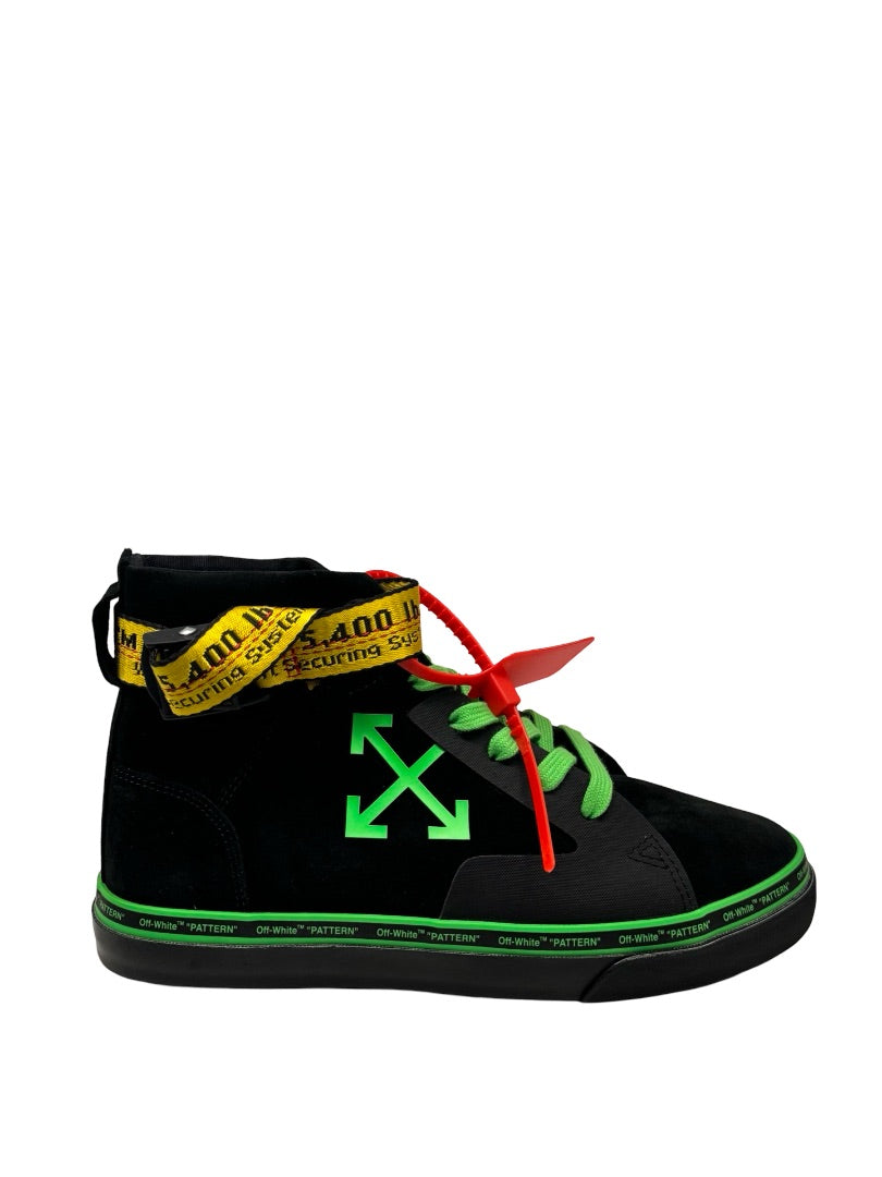 Off-White Black Caution Strap Sneakers. Size: 40