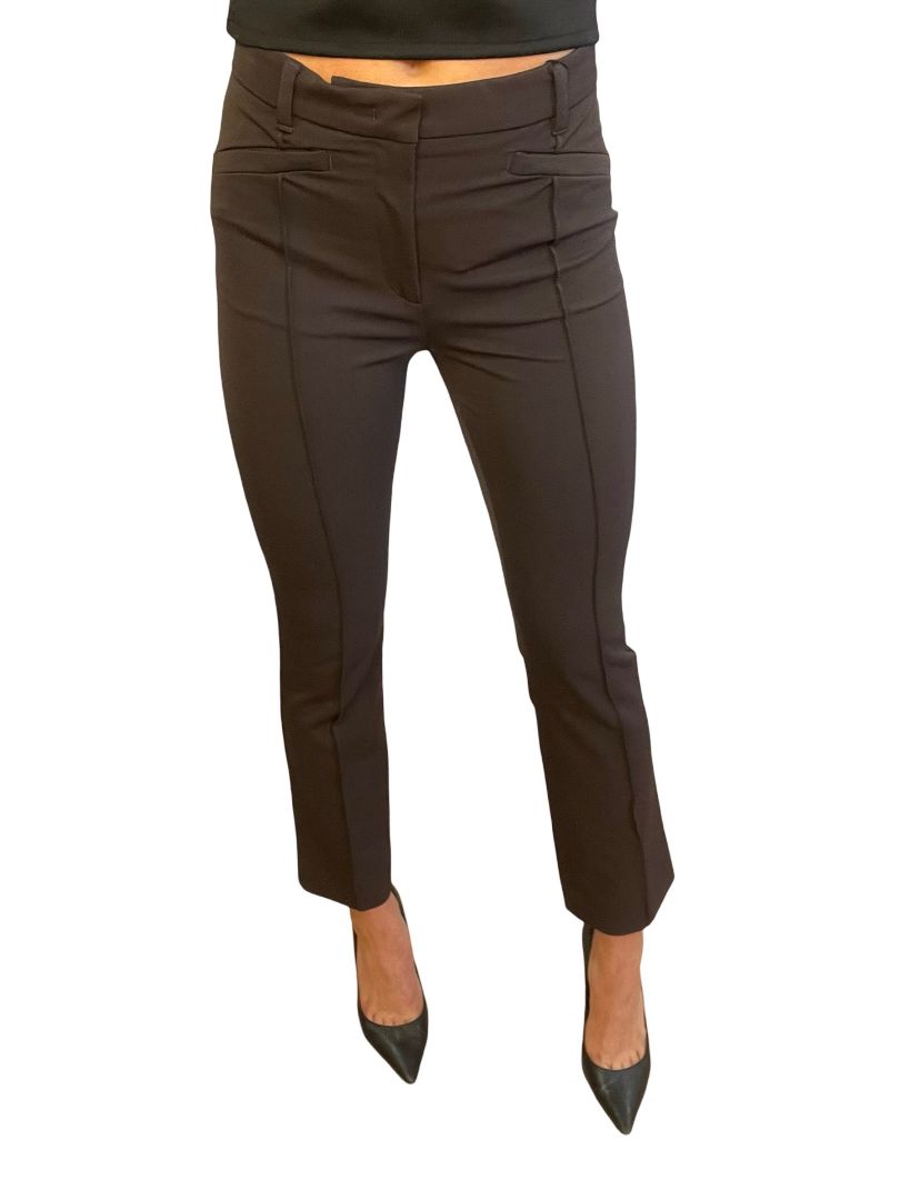 Weekend MaxMara Brown Tailored Pants W ZIps Size: 38
