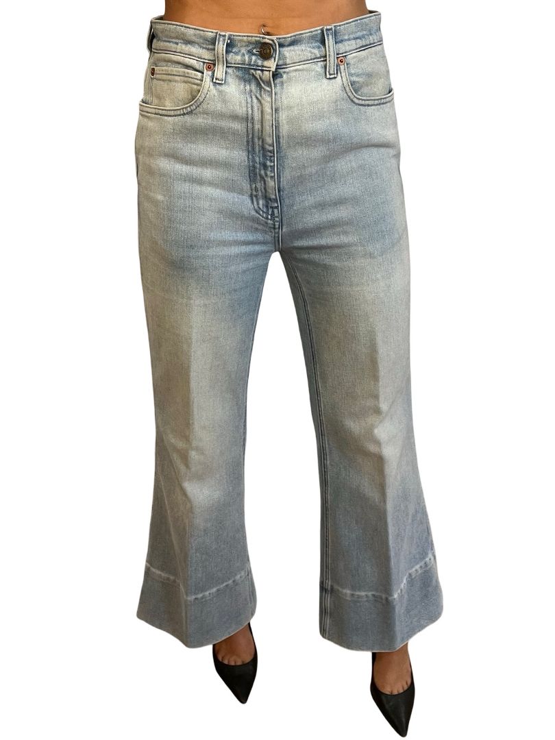 Gucci Light Blue Bootleg Denim Jeans. Size: 27