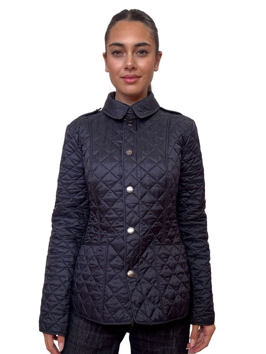 Burberry Brit Navy Quilted Jacket. Size: M