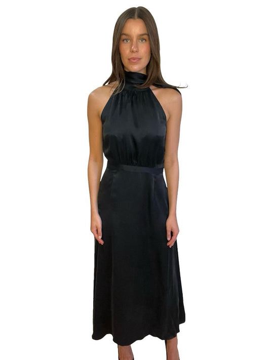 Zimmermann Black Necktie Picnic Silk Dress. Size: 1