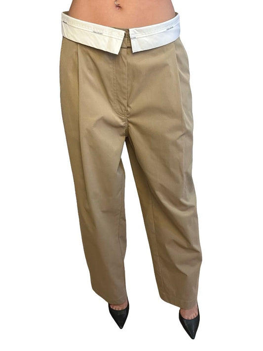 Camilla & Marc Beige Inside Out Waistband 'Alphonse' Pants. Size: 10