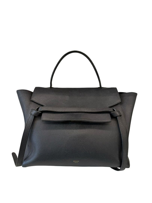 Celine Black Leather Belt Bag.
