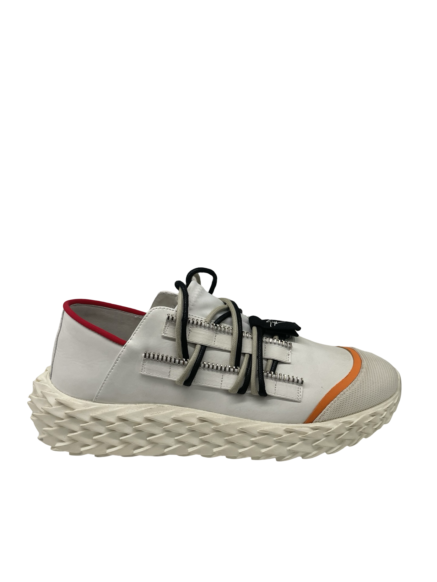 Giuseppe Zanotti White Urchin Lace Up Sneakers. Size 41