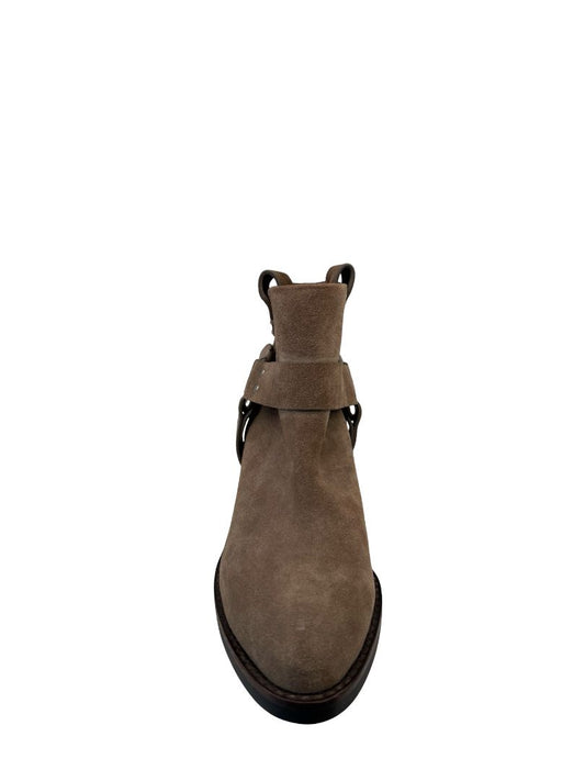 See By Chloe Taupe Eddie Western Ankle Boots. Size: 40