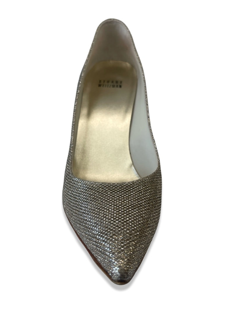 Stuart Weitzman Gold Sparkle Stiletto Heel. Size: 38.5