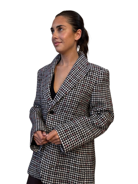 Scanlan Theodore Black / White Houndstooth Blazer. Size: 10
