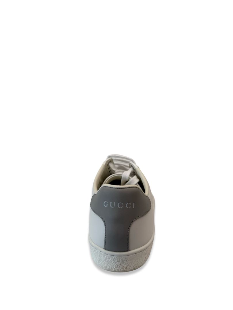 Gucci White Ace Interlocking GG Sneakers. Size: 37.5