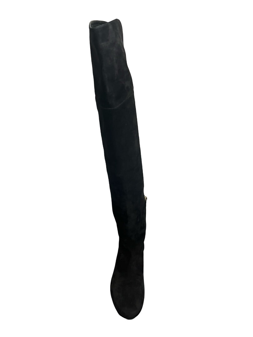 Jimmy Choo Black Over-The-Knee Suede Boots. Size: 38.5