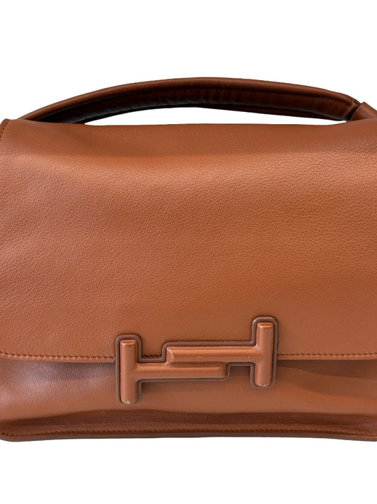 Tod's Brown Double T Flap Bag.