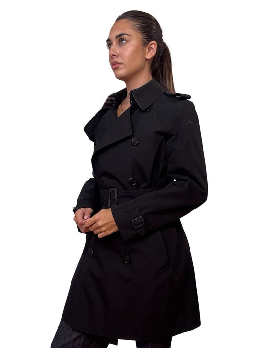 Burberry Black Short Trench Coat Size: 12