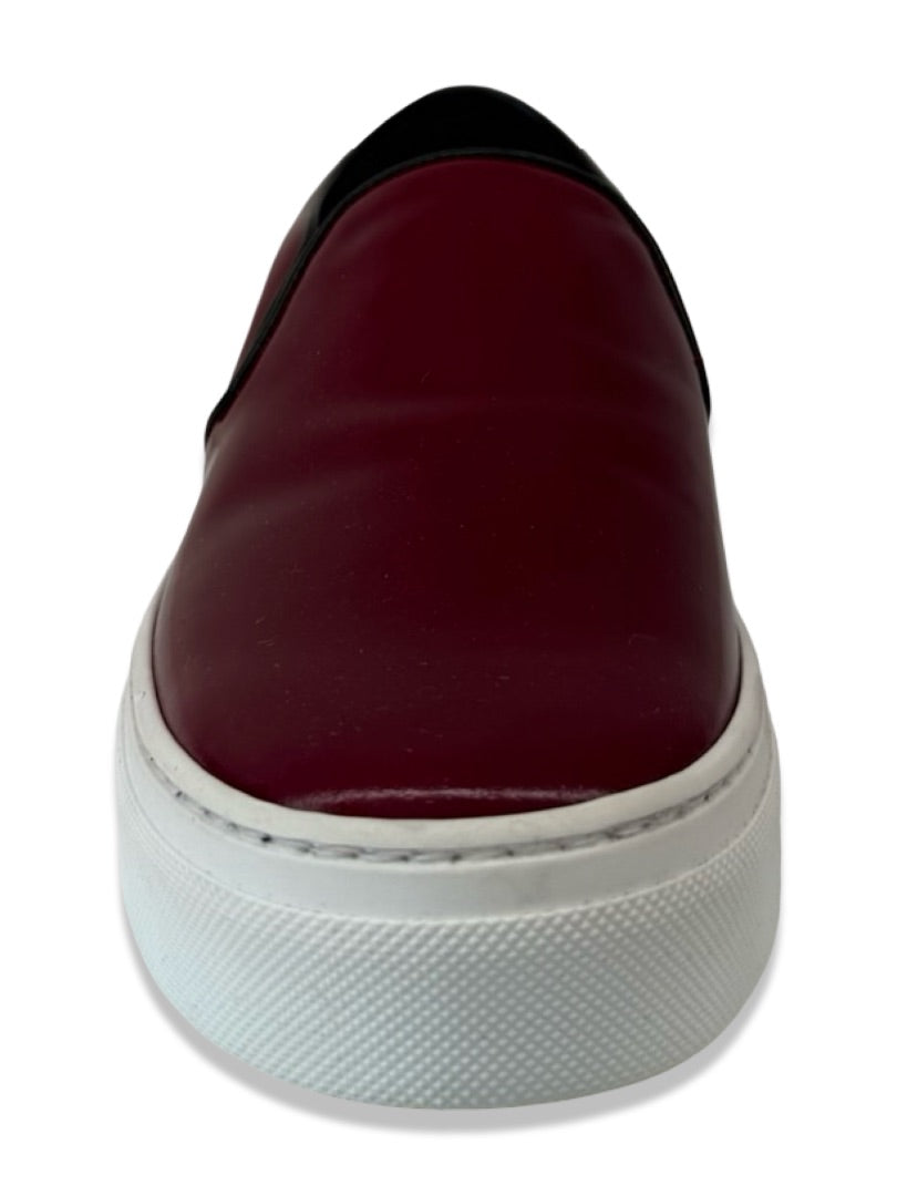 Celine Burgundy Skate Spazz Slip Ons. Size: 36