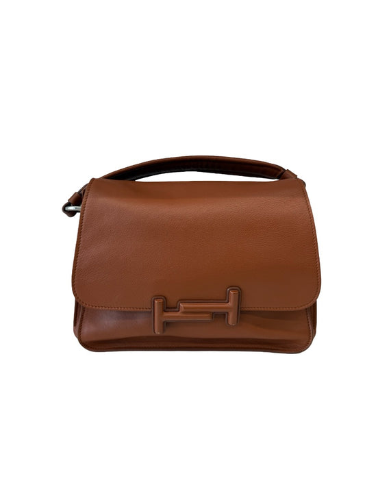 Tod's Brown Double T Flap Bag.