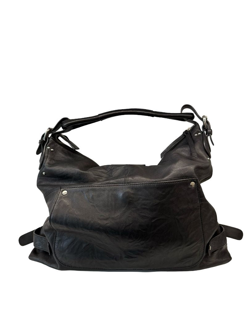 R.M. Williams Black Hobo Leather Bag.