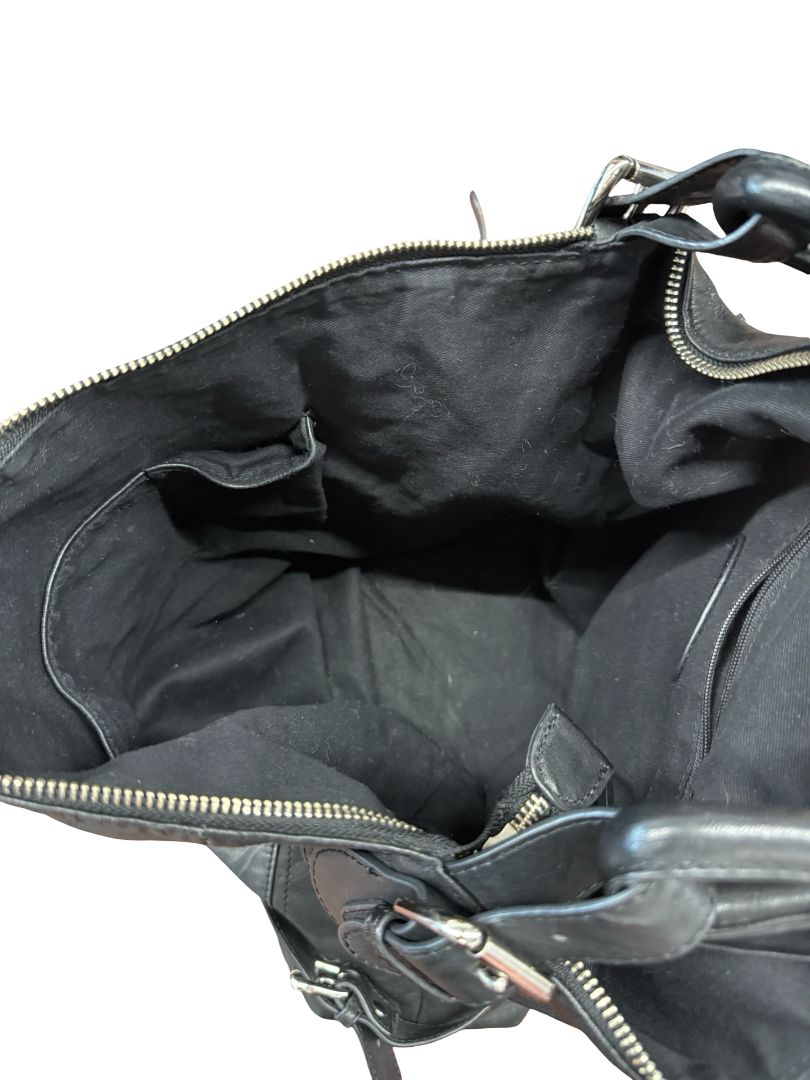 R.M. Williams Black Hobo Leather Bag.
