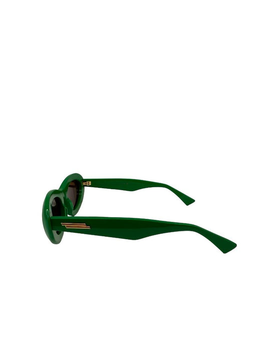 Bottega Veneta Green Cat Eye Sunglasses.