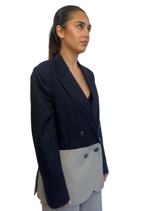 Stella McCartney Navy Two Tone Blazer. Size: 40